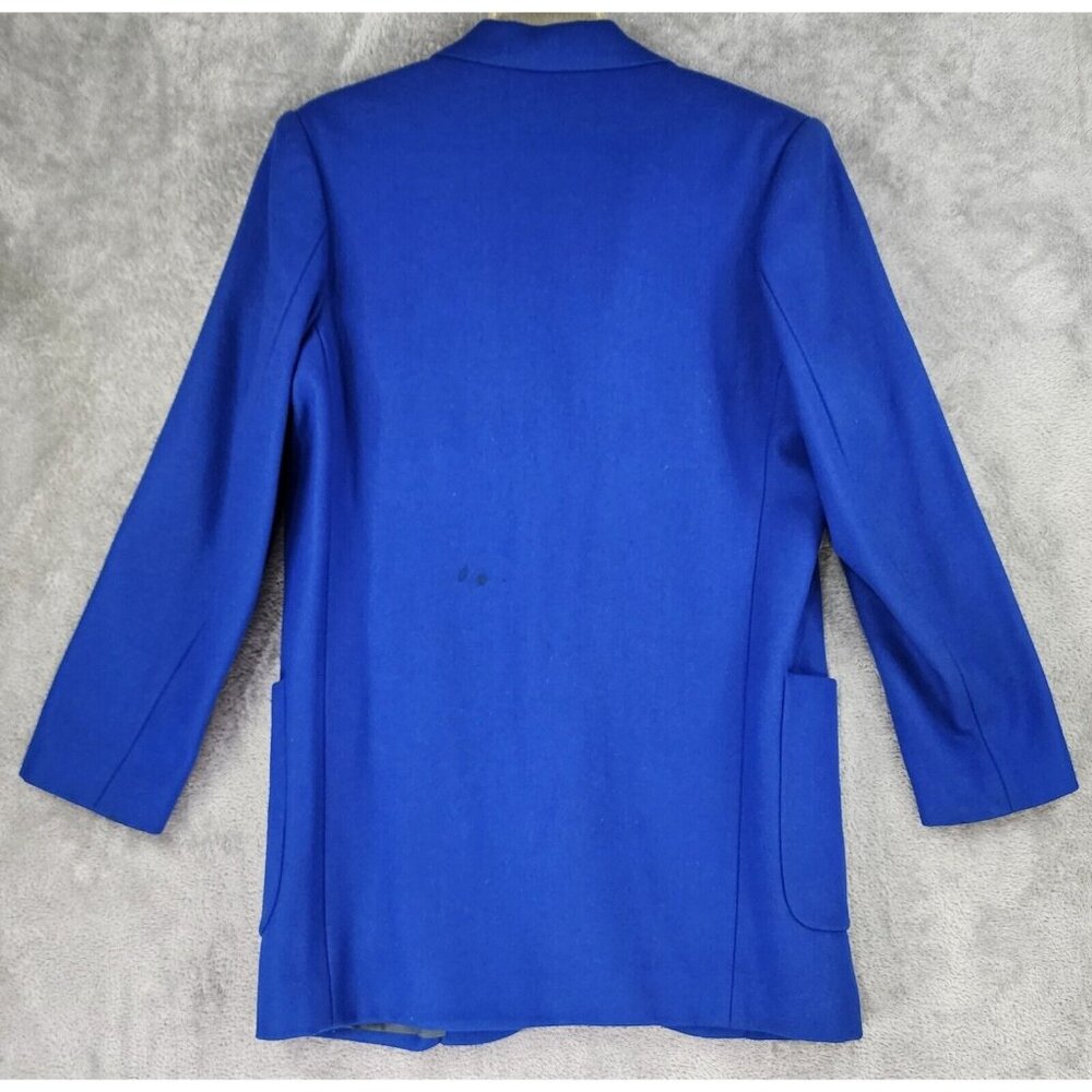 Tommy Hilfiger Blazer Womens Small Blue Wool Blend Vintage Preppy Sports Coat - Picture 2 of 13